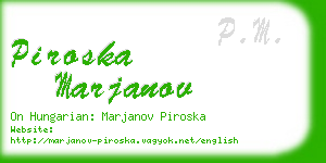 piroska marjanov business card